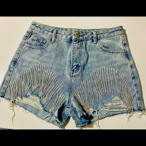 Diamond Stringed High Waisted Shorts
